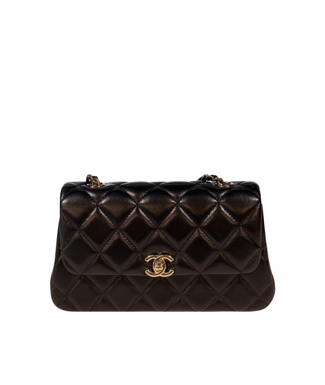 CHANEL Черная кожаная сумка через плечо, фото 1