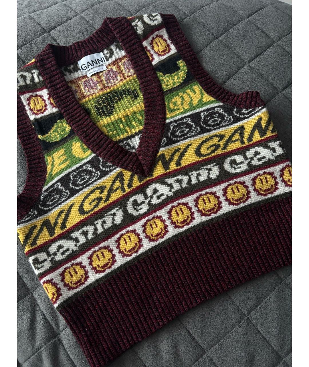 GANNI Мульти шерстяная жилетка, фото 2