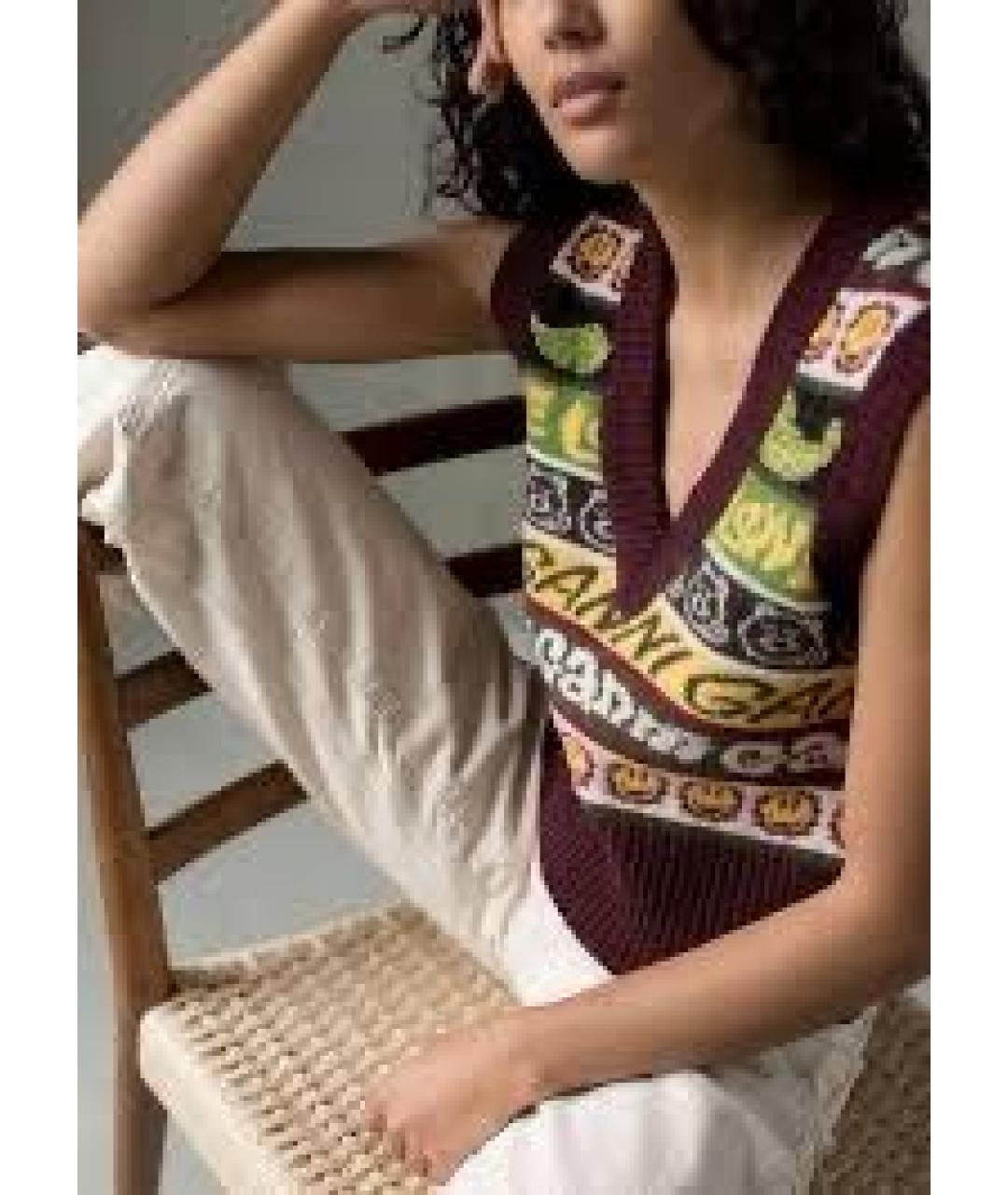 GANNI Мульти шерстяная жилетка, фото 6