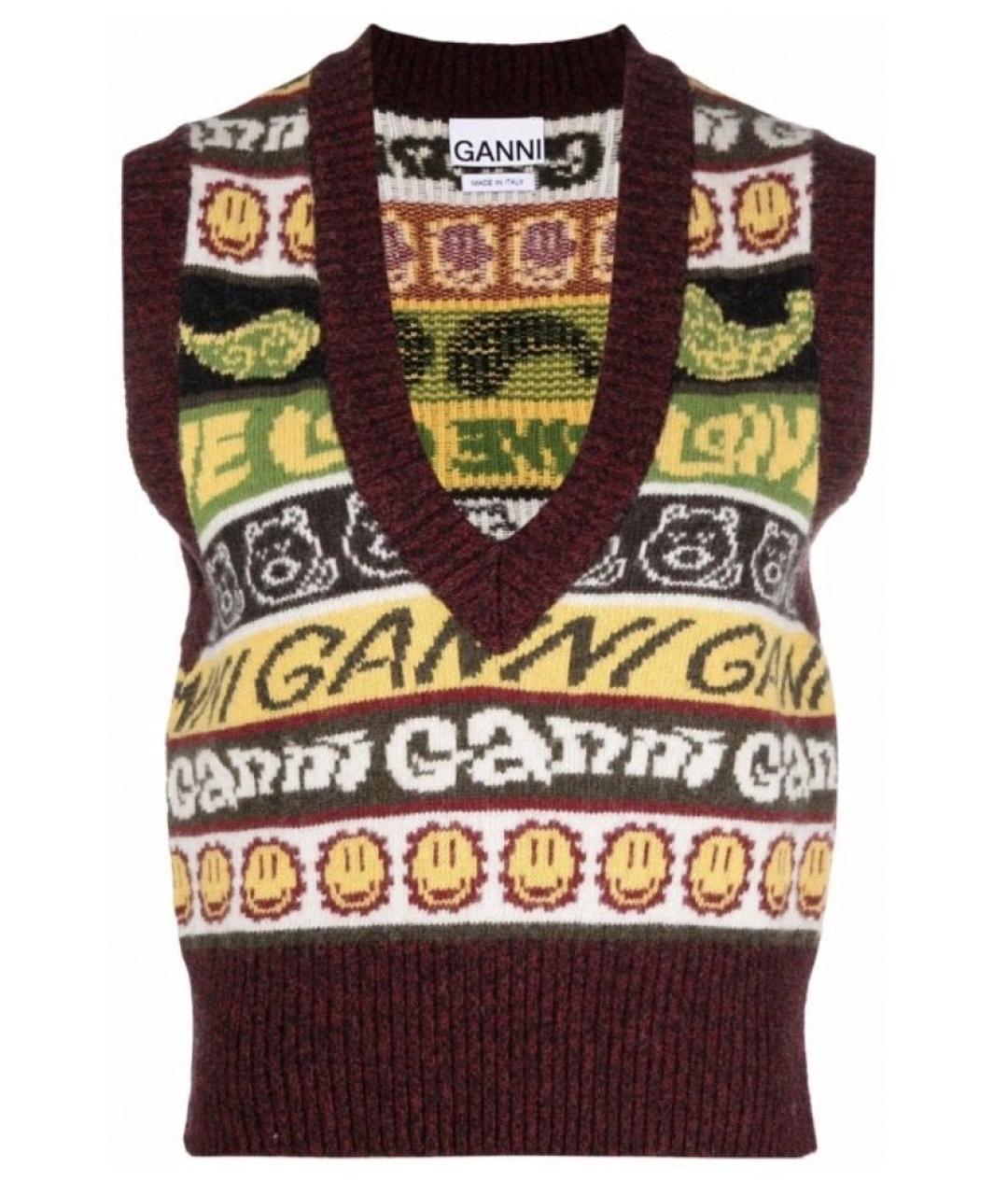 GANNI Мульти шерстяная жилетка, фото 1