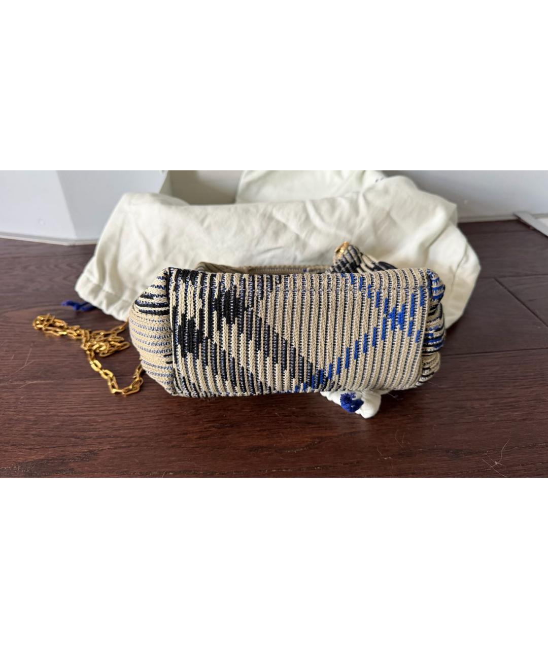 BURBERRY Серая тканевая сумка с короткими ручками, фото 4