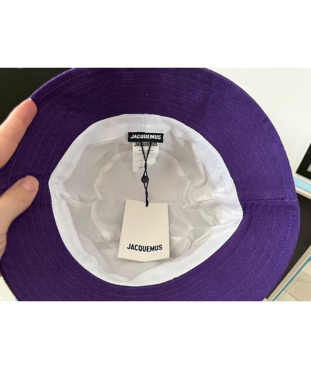 JACQUEMUS Фиолетовая хлопковая панама, фото 4