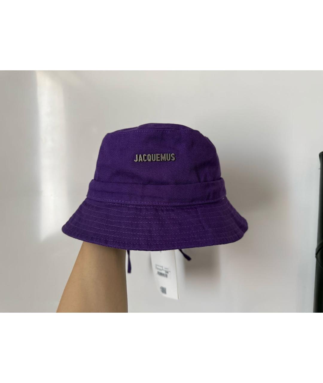 JACQUEMUS Фиолетовая хлопковая панама, фото 8