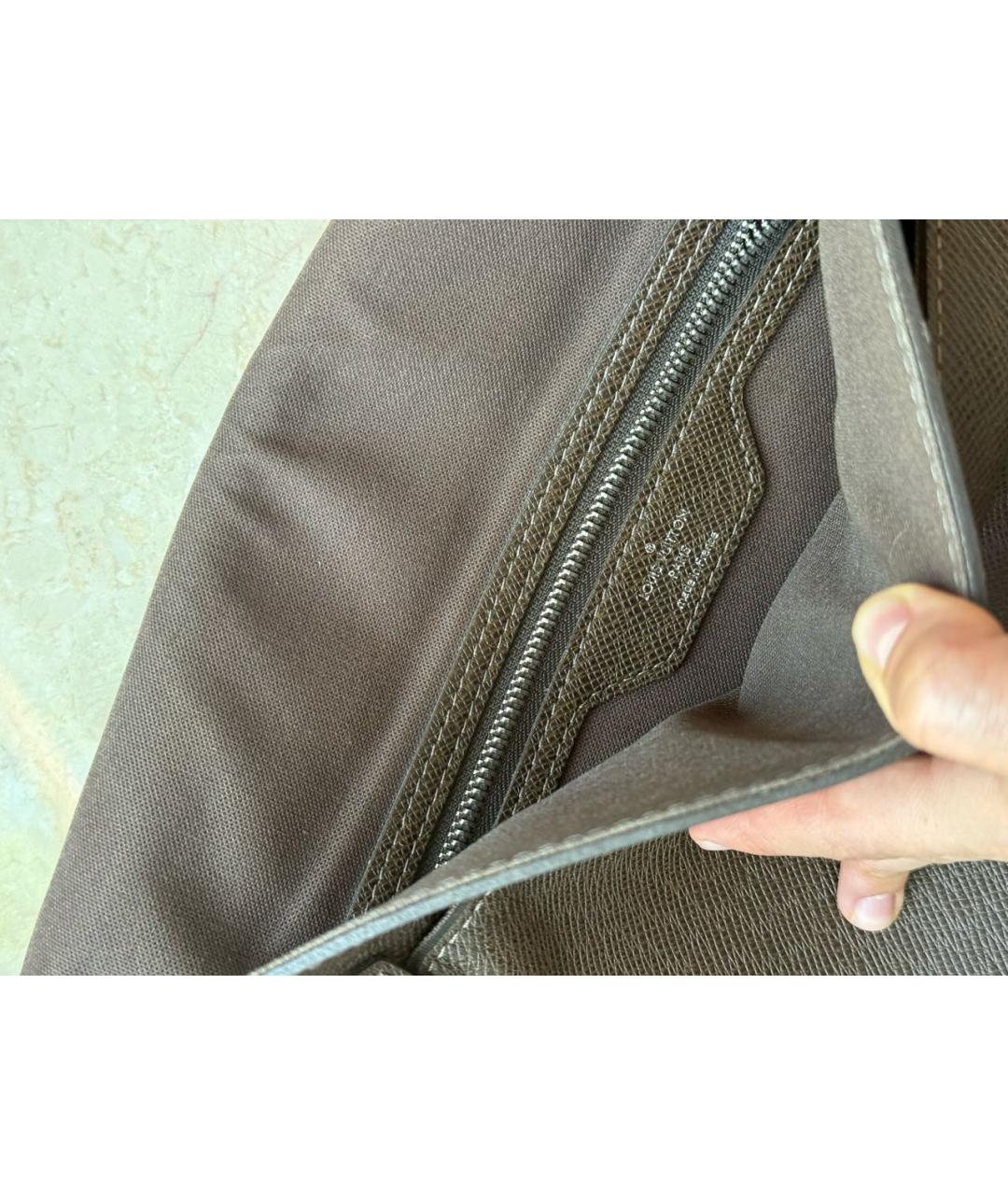 LOUIS VUITTON Коричневая кожаная сумка на плечо, фото 4