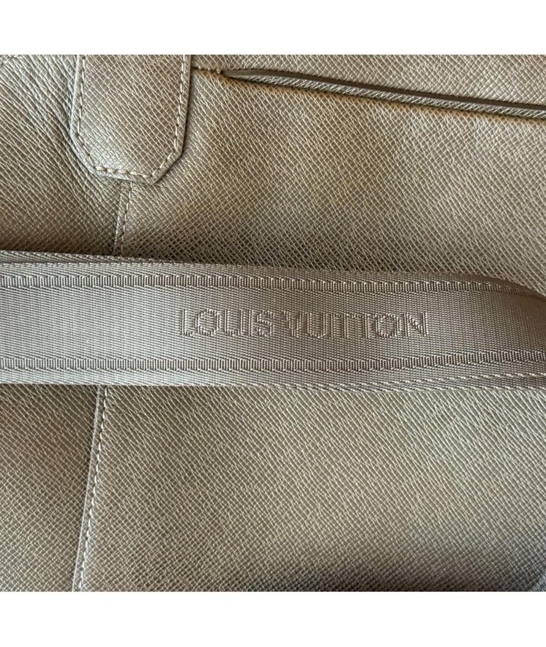 LOUIS VUITTON Коричневая кожаная сумка на плечо, фото 5