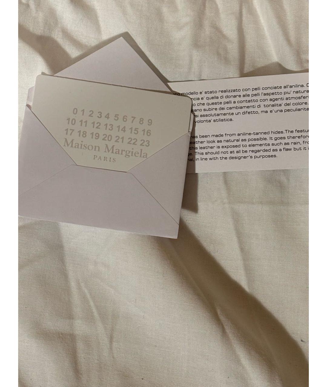 MAISON MARGIELA Бордовая кожаная сумка через плечо, фото 6