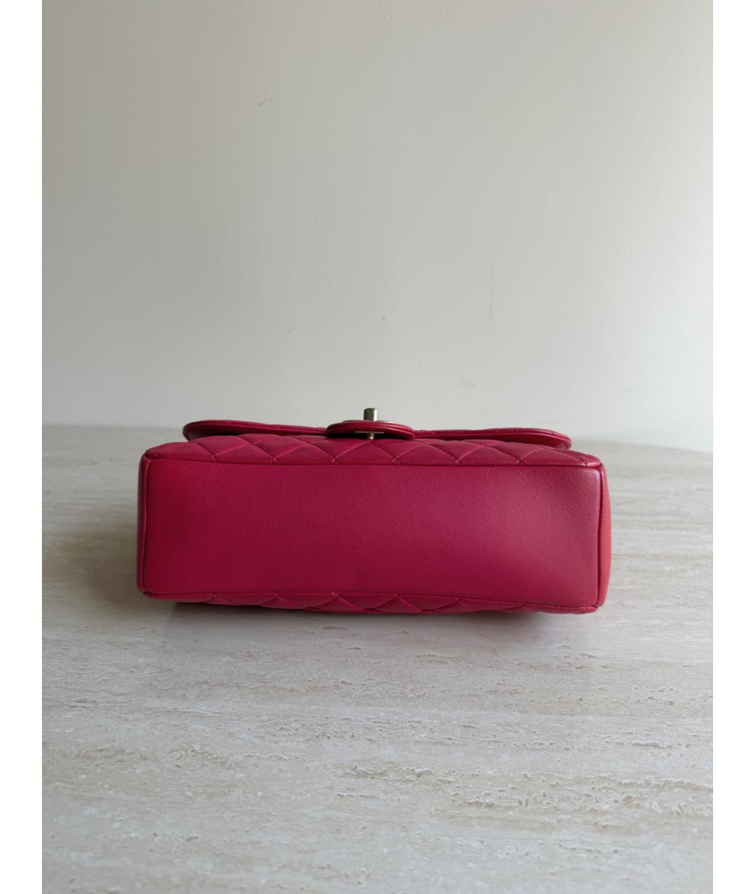 CHANEL Красная кожаная сумка через плечо, фото 6