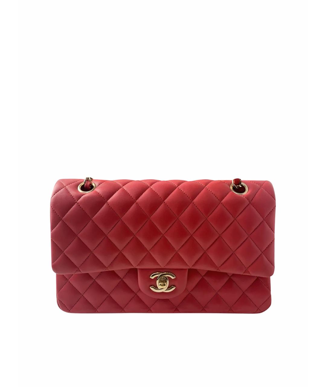 CHANEL Красная кожаная сумка через плечо, фото 1
