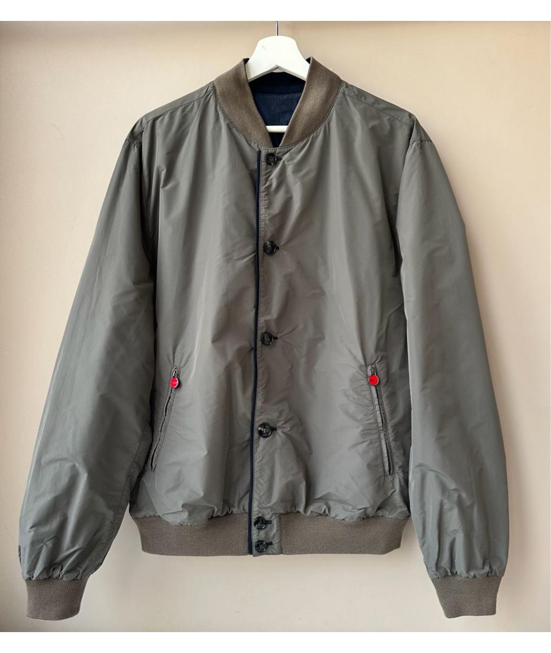 KITON Зеленая полиамидовая куртка, фото 2