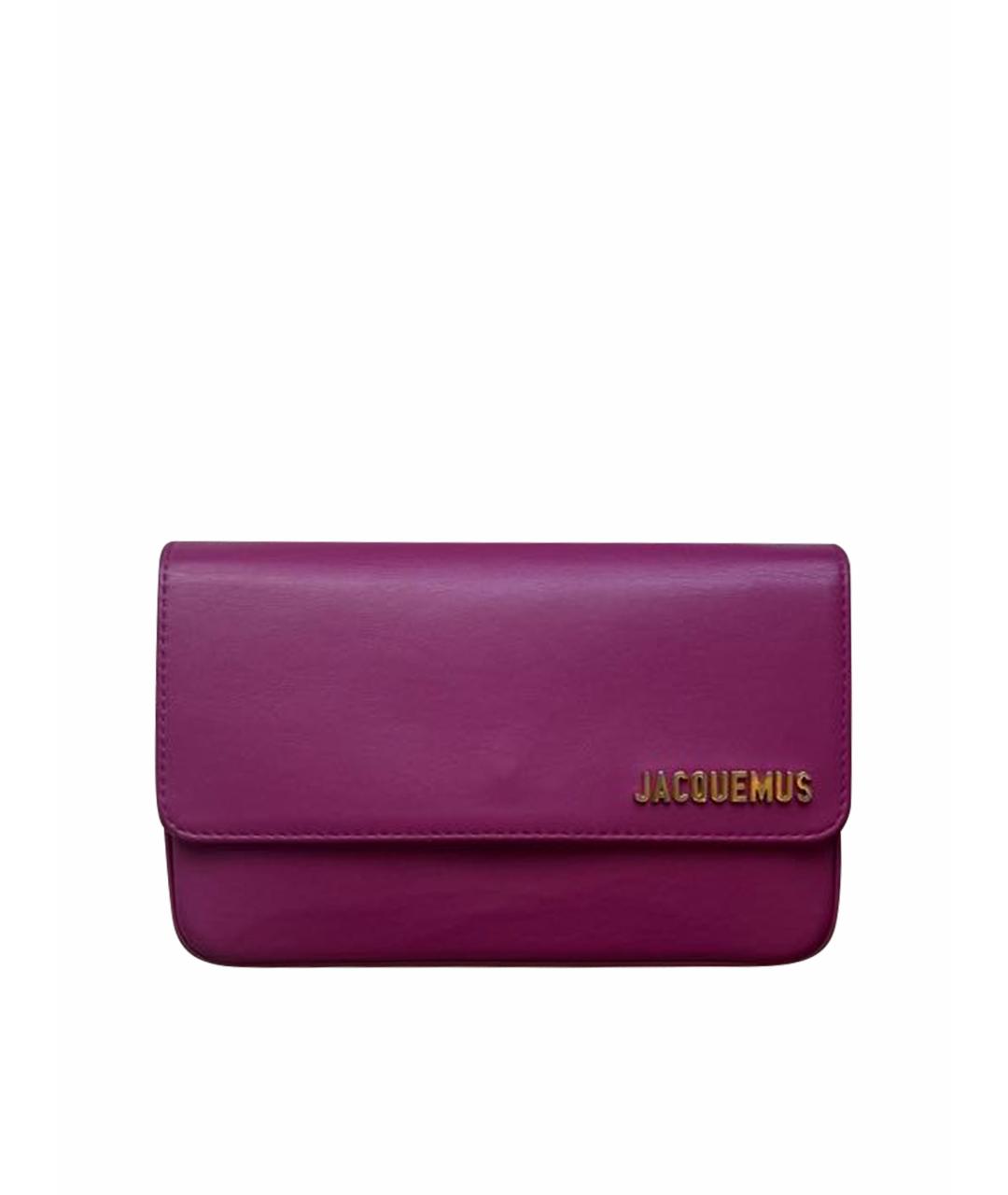 JACQUEMUS Фуксия кожаная сумка через плечо, фото 1