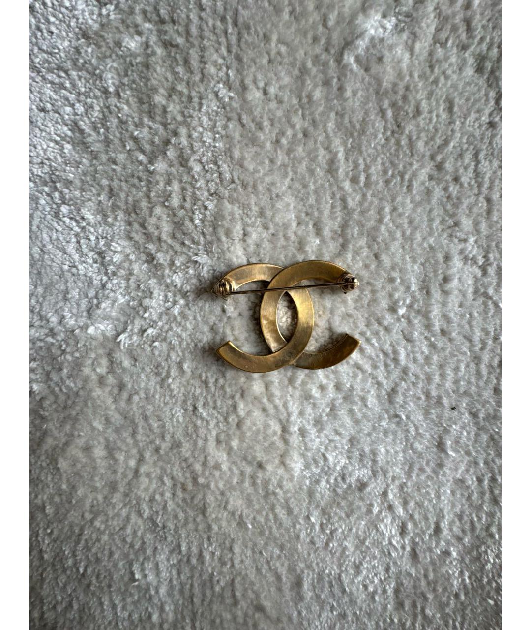 CHANEL Золотая металлическая булавка / брошь, фото 2