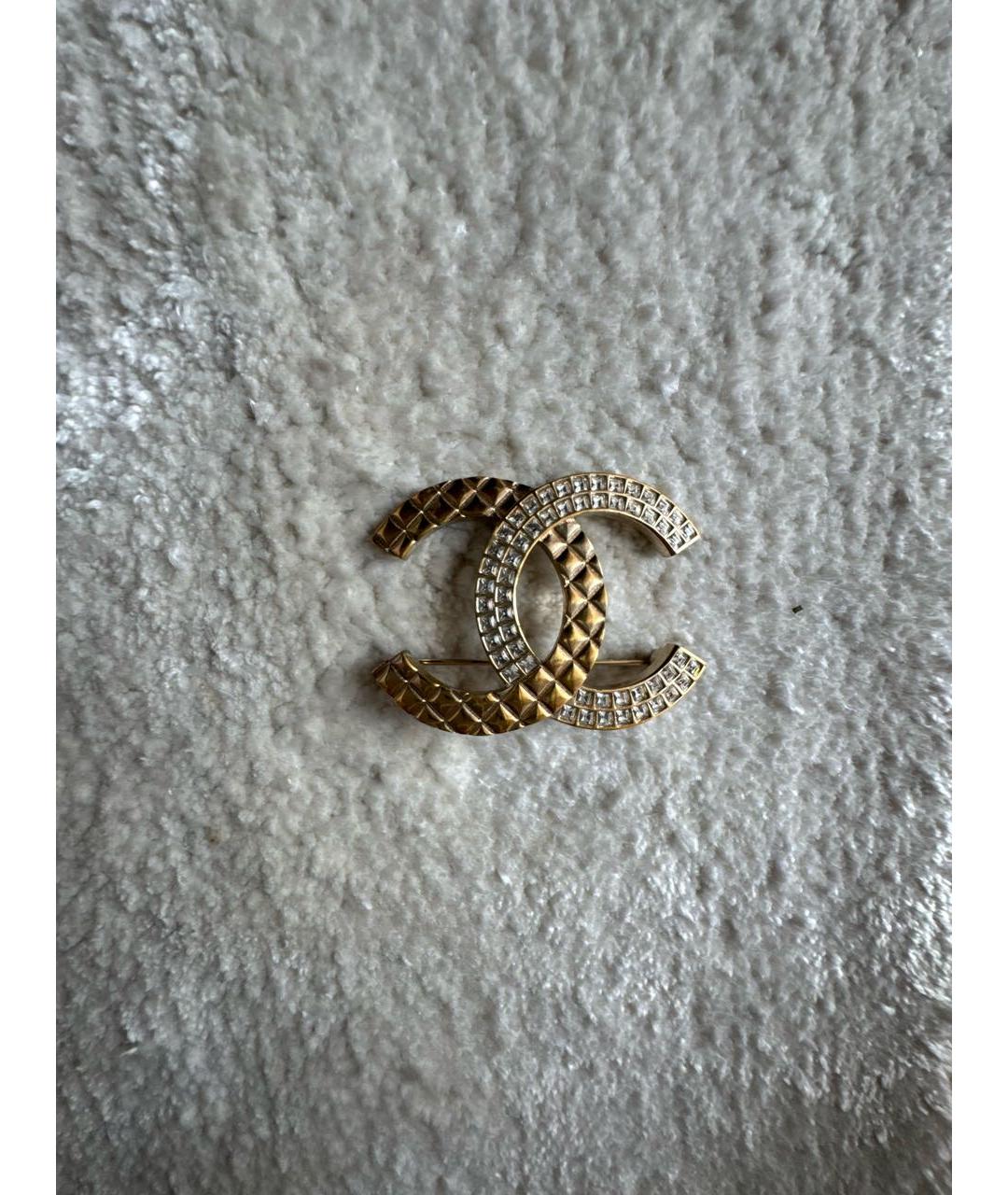 CHANEL Золотая металлическая булавка / брошь, фото 6