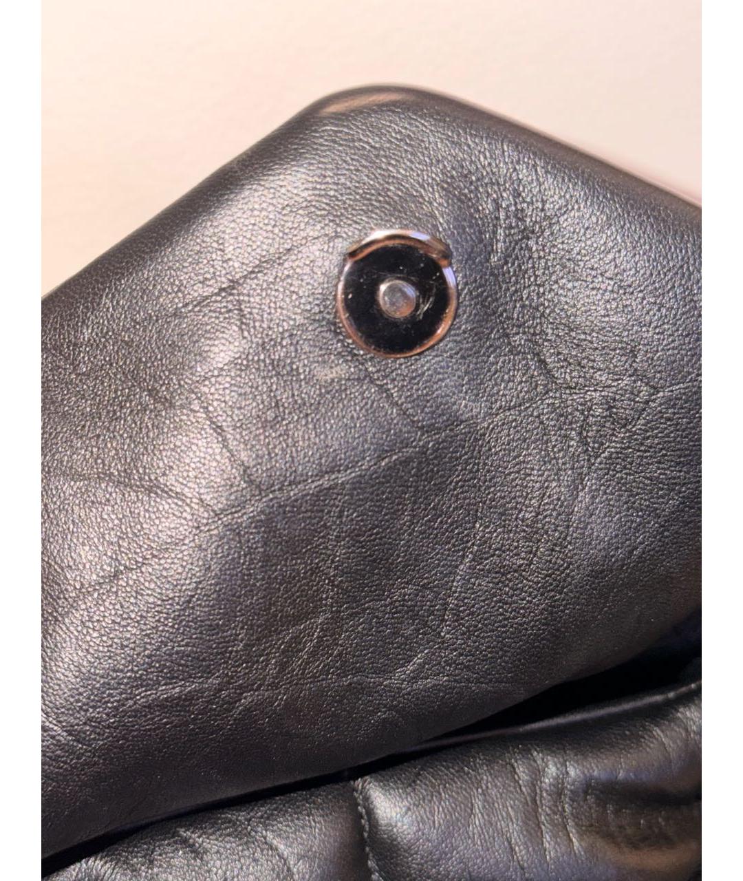 SAINT LAURENT Черная кожаная сумка через плечо, фото 4