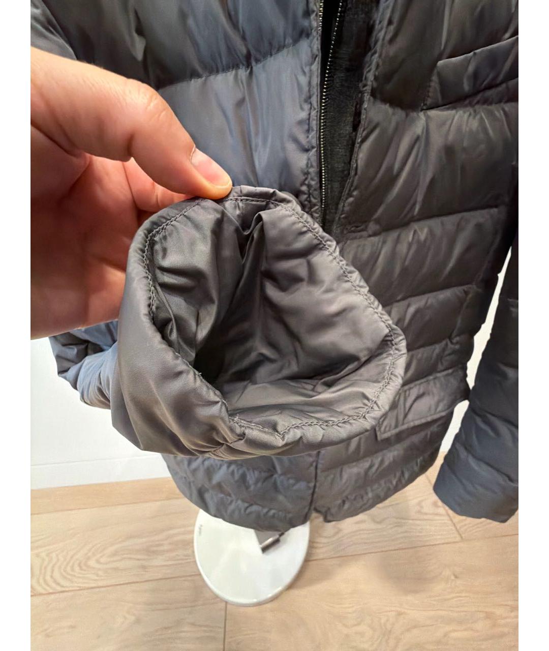 HERNO Антрацитовый полиамидовый пуховик, фото 6