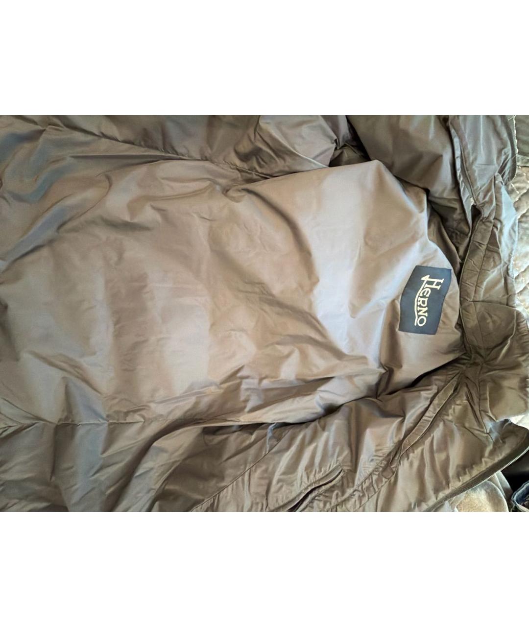 HERNO Антрацитовый полиамидовый пуховик, фото 8