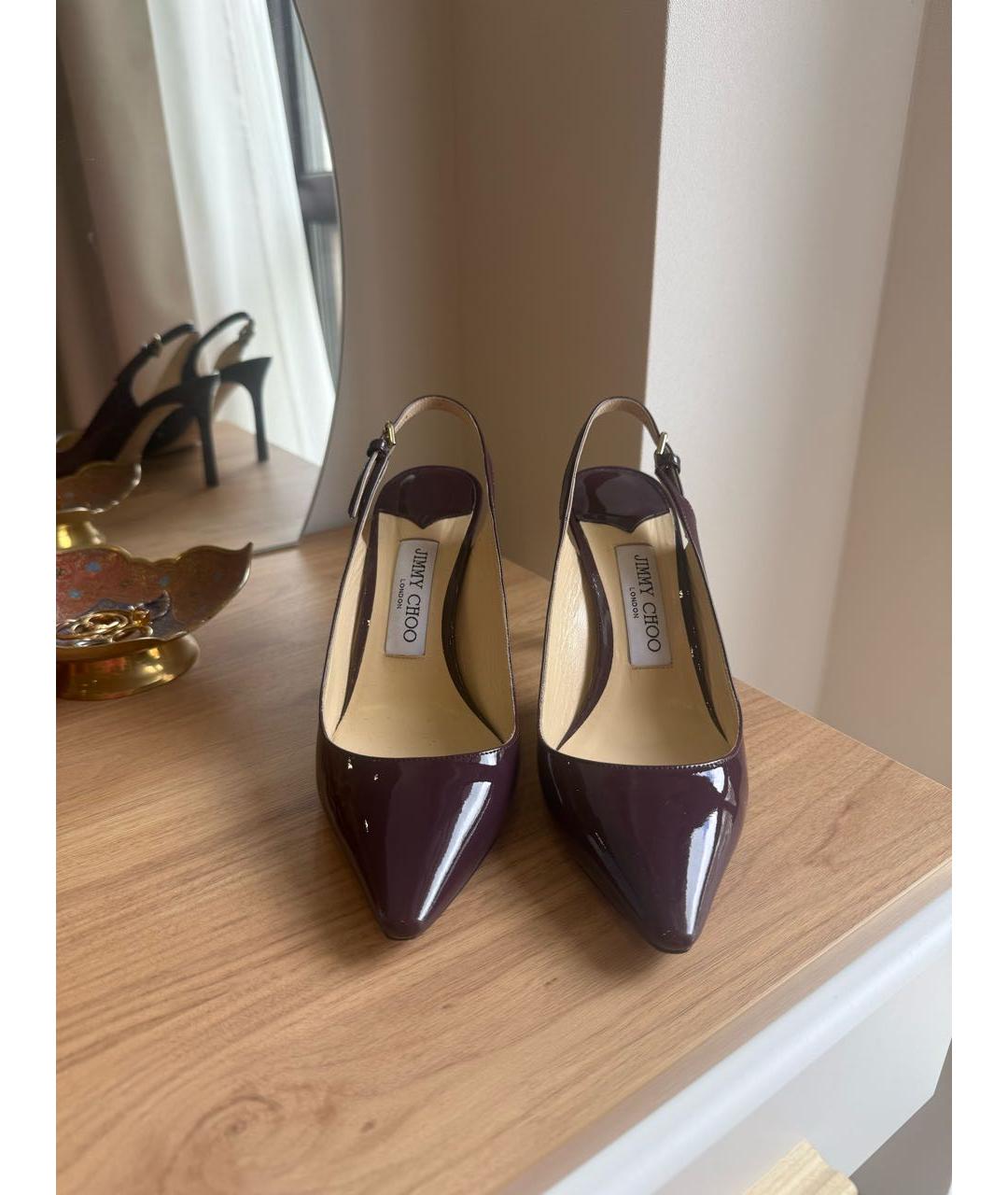 JIMMY CHOO Фиолетовые туфли из лакированной кожи, фото 2