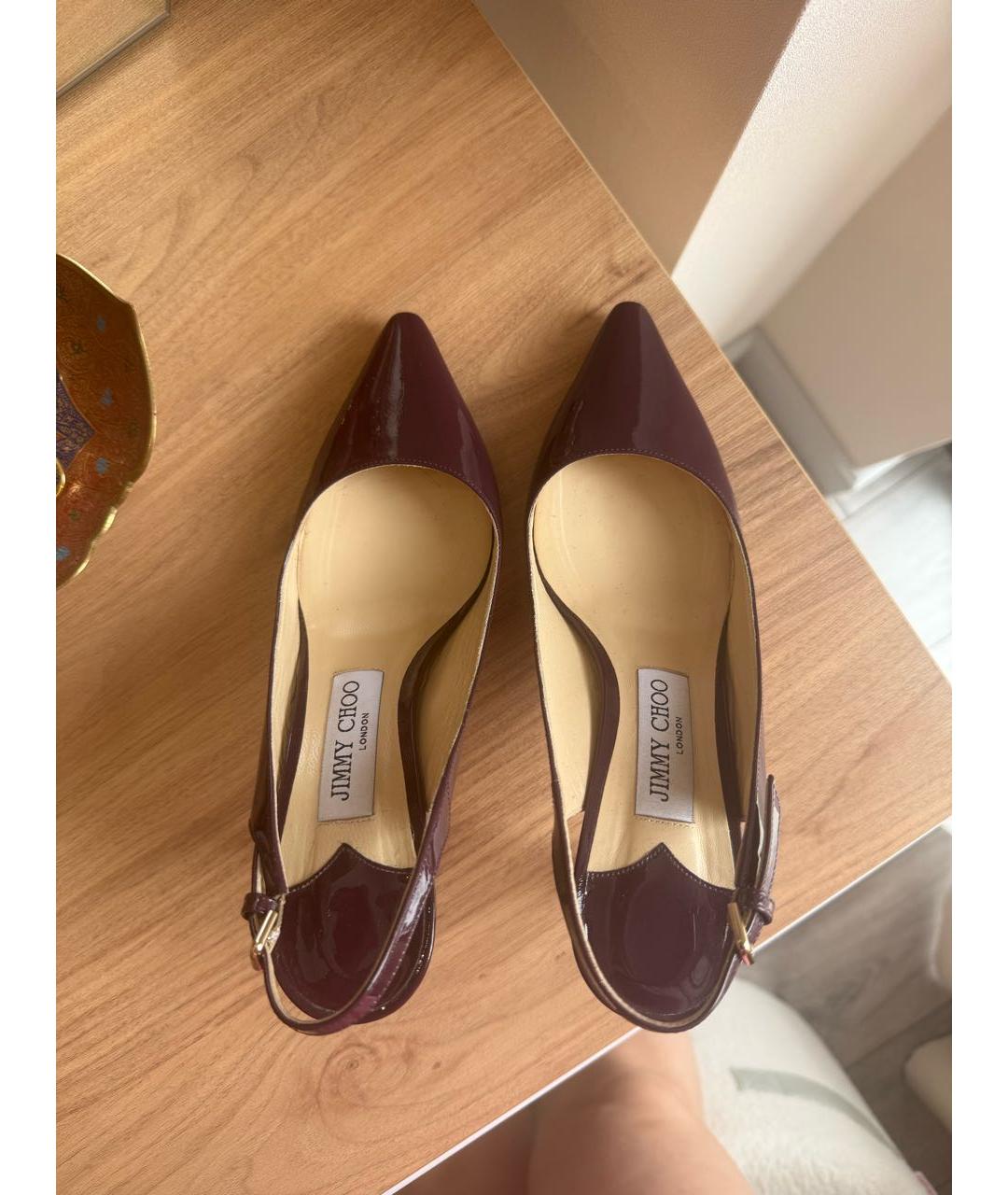 JIMMY CHOO Фиолетовые туфли из лакированной кожи, фото 3