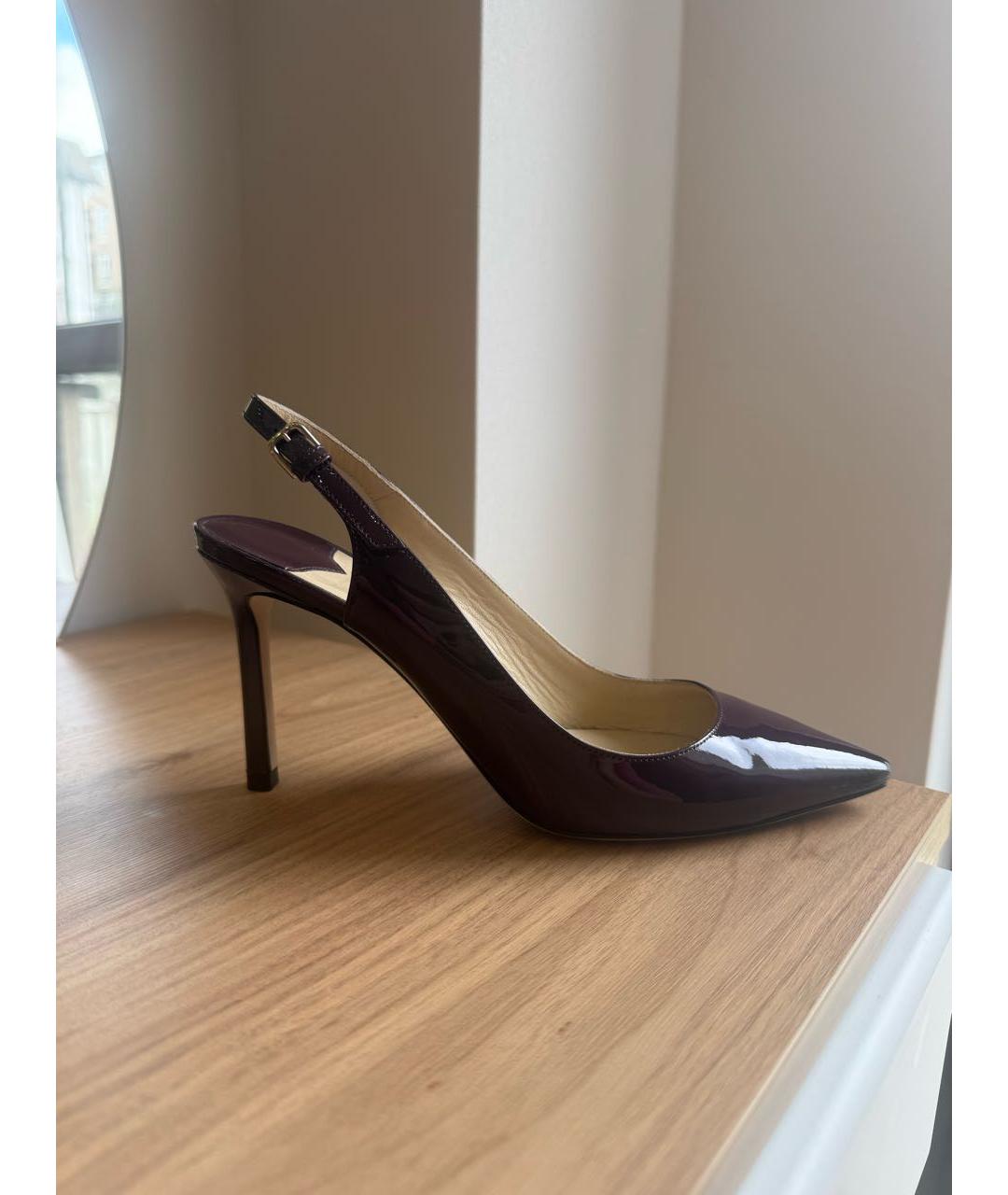 JIMMY CHOO Фиолетовые туфли из лакированной кожи, фото 5