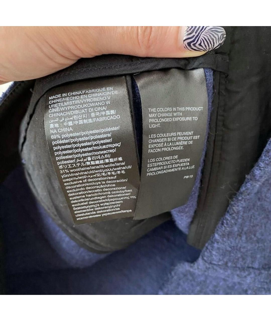 CALVIN KLEIN JEANS Синяя полиэстеровая юбка мини, фото 8