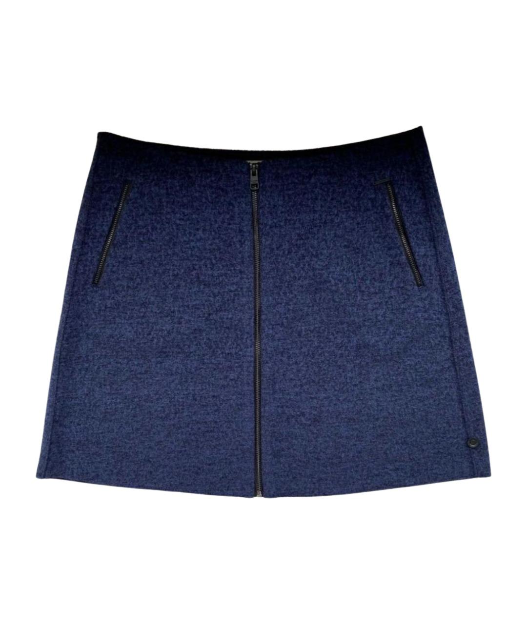 CALVIN KLEIN JEANS Синяя полиэстеровая юбка мини, фото 1