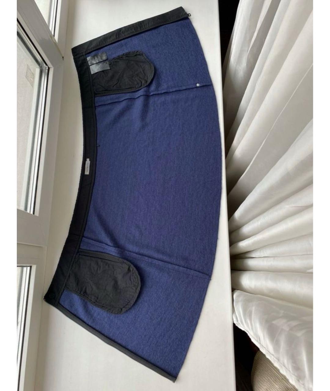 CALVIN KLEIN JEANS Синяя полиэстеровая юбка мини, фото 7