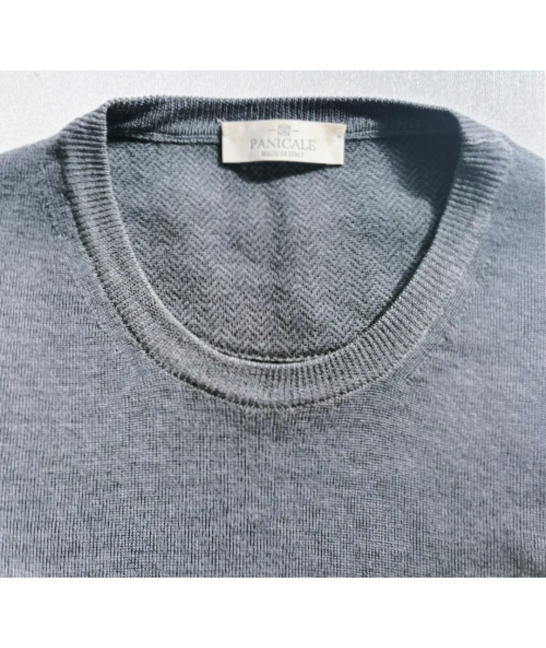 PANICALE Серый шерстяной джемпер / свитер, фото 4