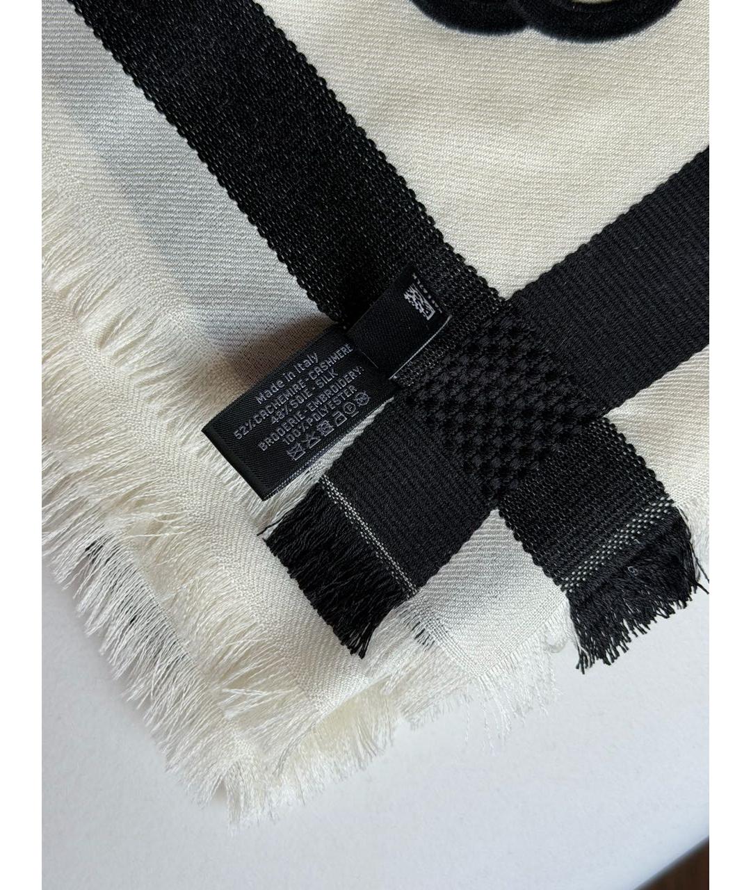 CHANEL Бежевый кашемировый платок, фото 5