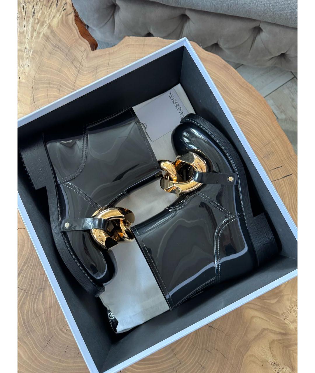 J.W.ANDERSON Черные резиновые полусапоги, фото 5