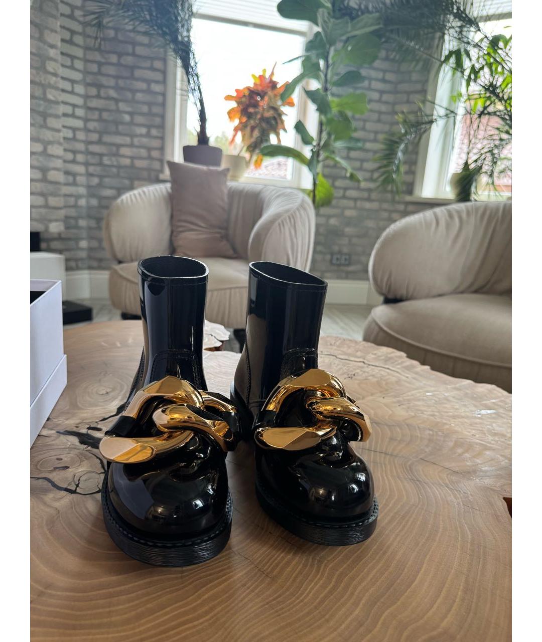 J.W.ANDERSON Черные резиновые полусапоги, фото 2