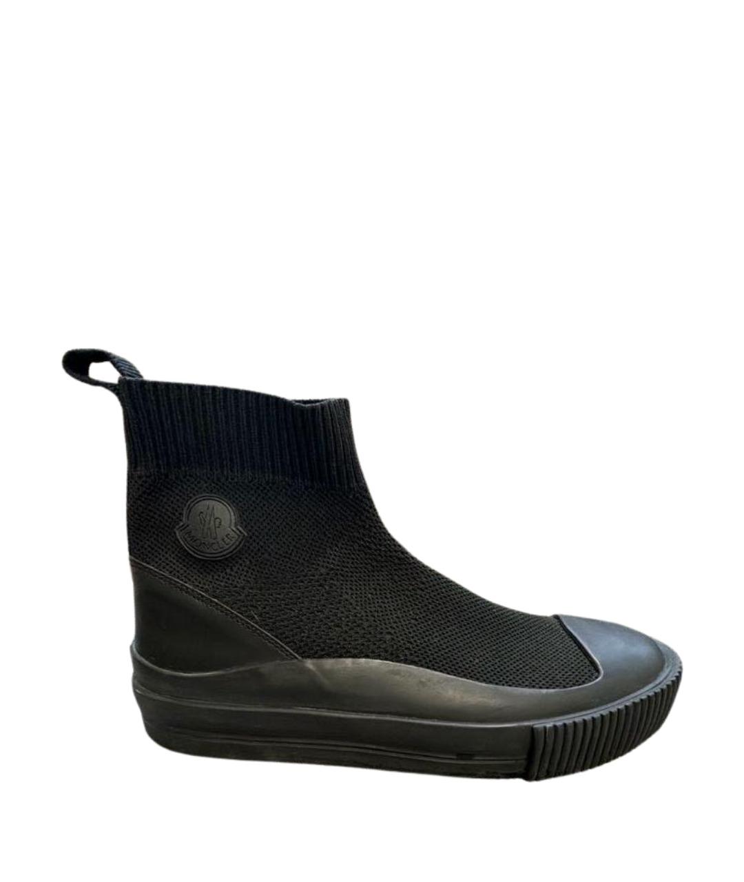 MONCLER Черные текстильные полусапоги, фото 1