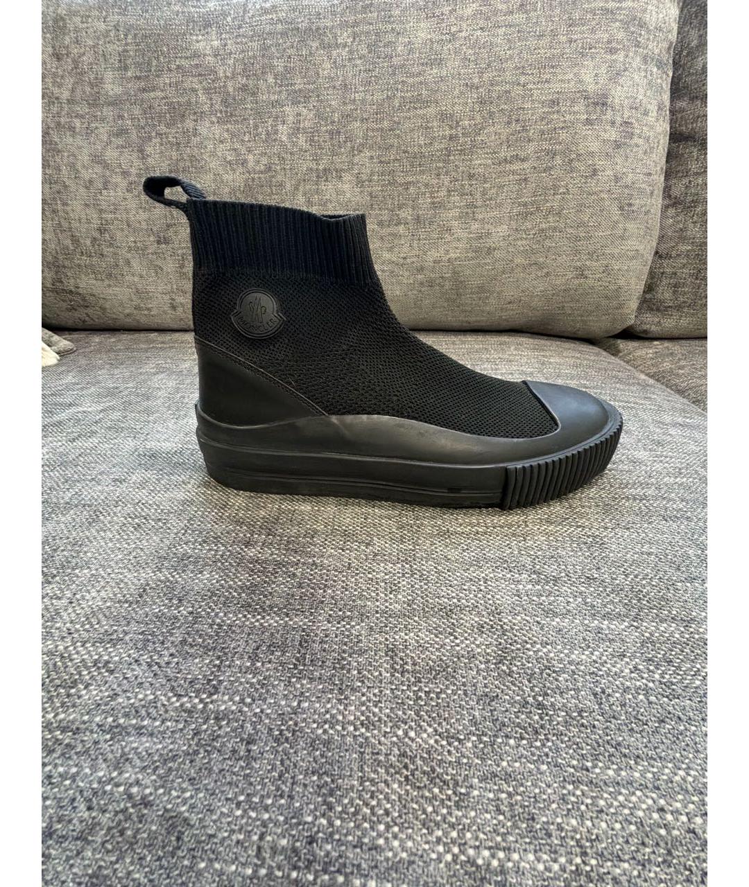 MONCLER Черные текстильные полусапоги, фото 5