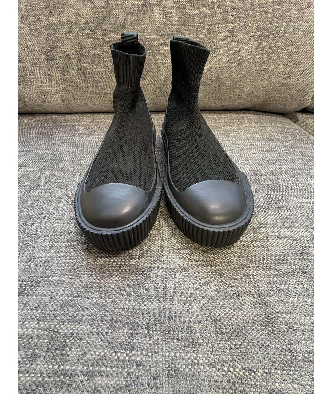 MONCLER Черные текстильные полусапоги, фото 2