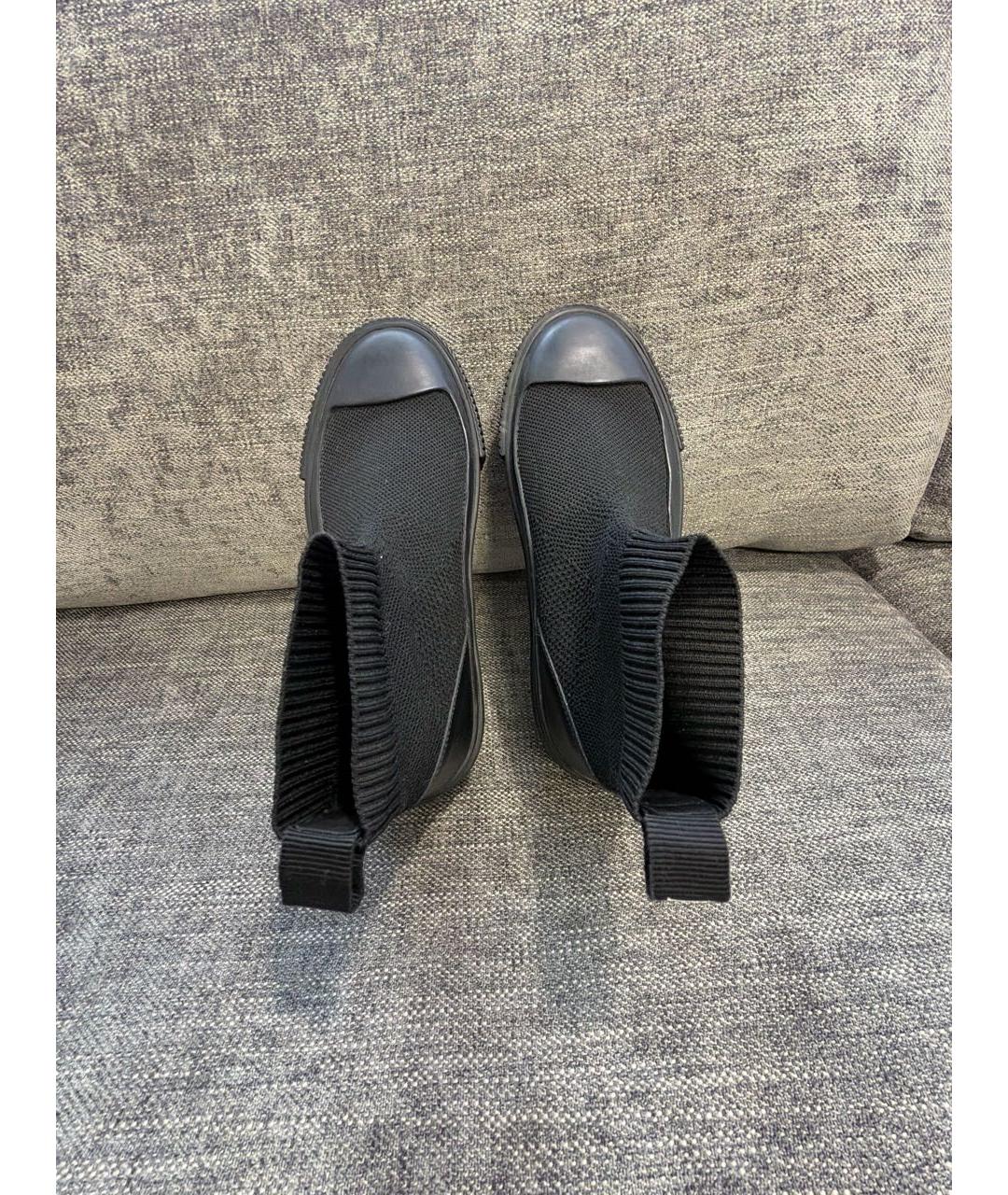 MONCLER Черные текстильные полусапоги, фото 3