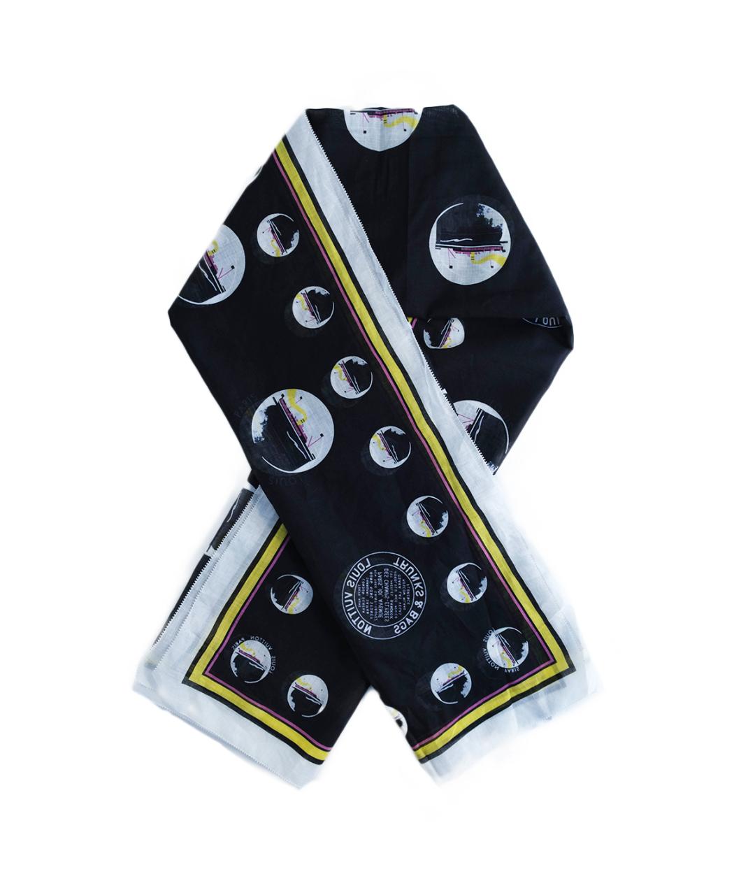 LOUIS VUITTON Черный хлопковый платок, фото 1