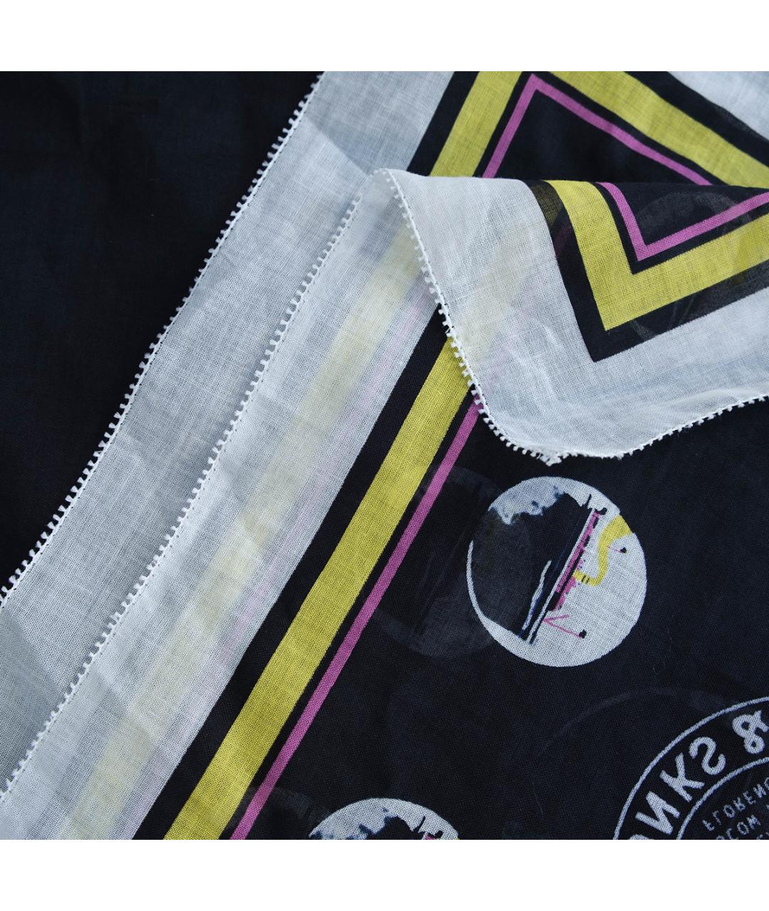 LOUIS VUITTON Черный хлопковый платок, фото 4