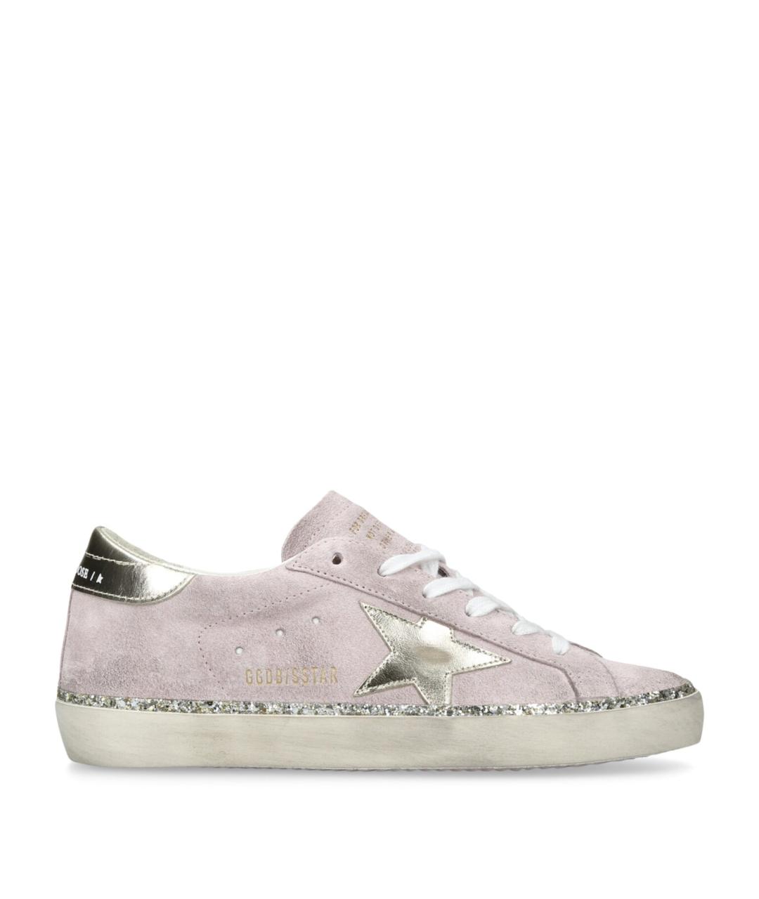 GOLDEN GOOSE Розовые замшевые кеды, фото 1