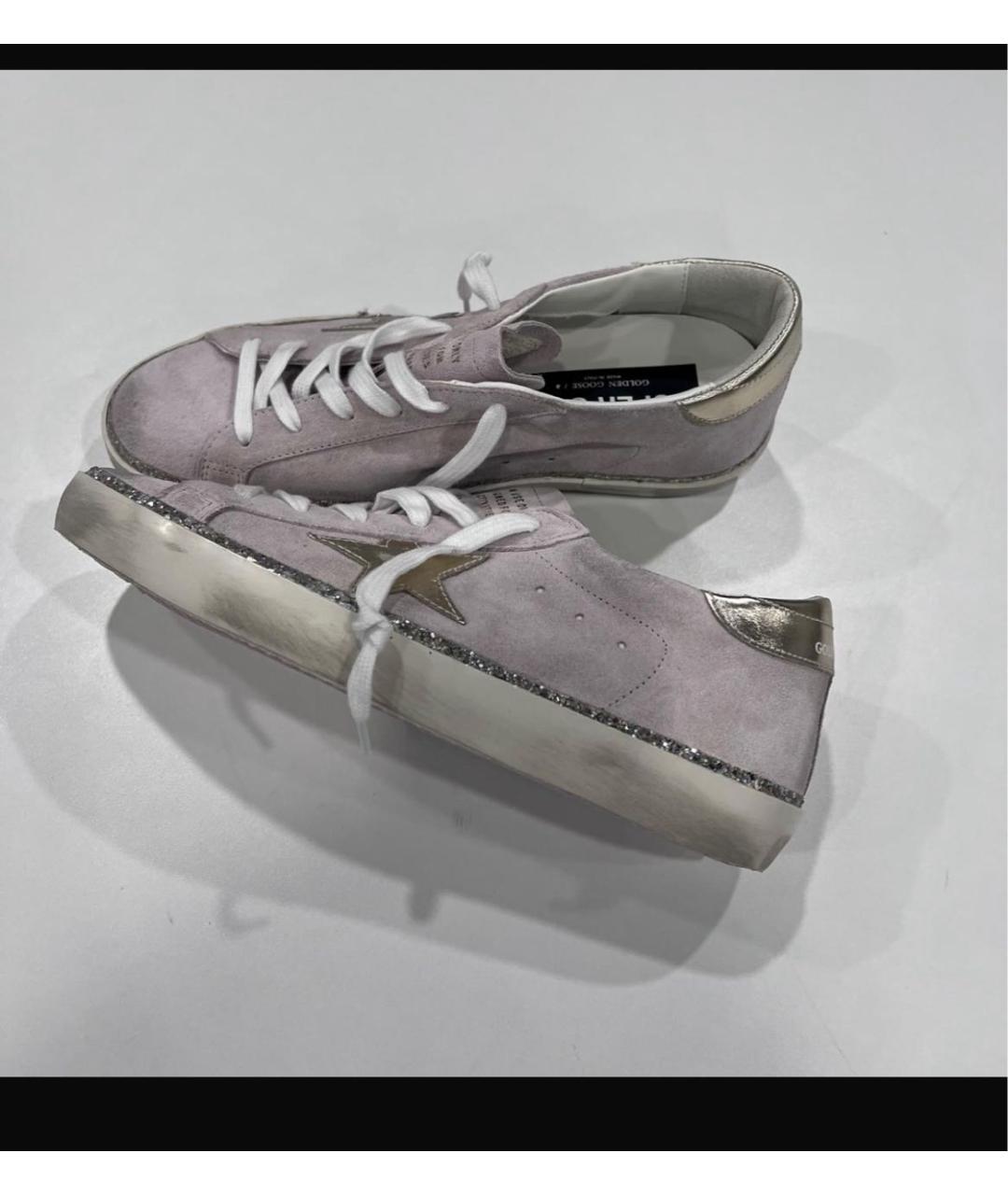 GOLDEN GOOSE Розовые замшевые кеды, фото 2