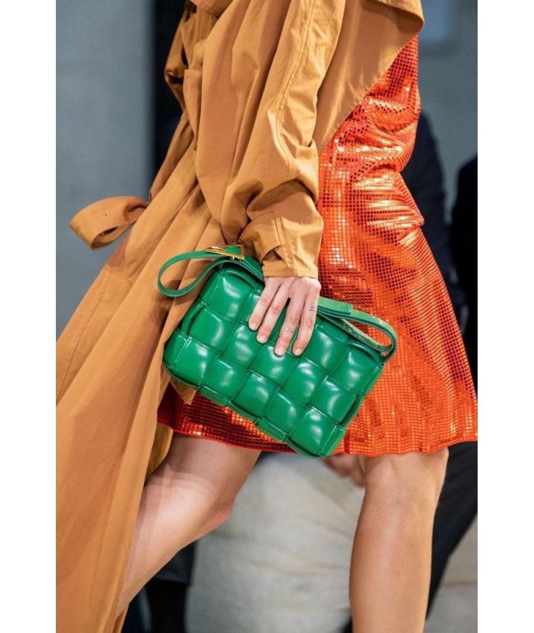 BOTTEGA VENETA Зеленая кожаная сумка через плечо, фото 8