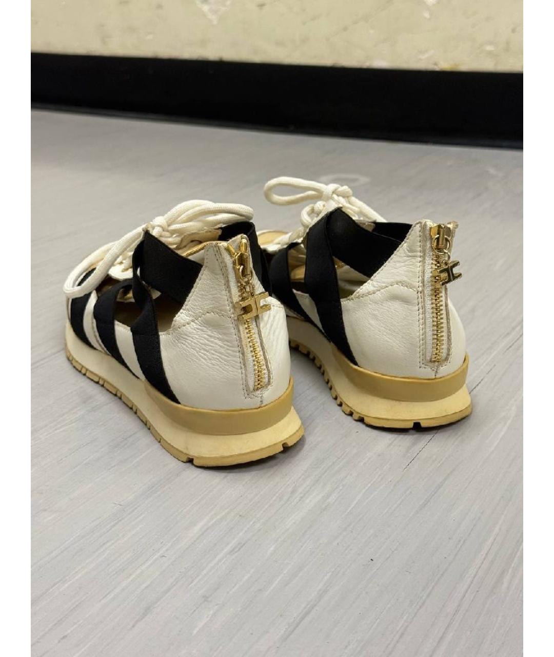 ELISABETTA FRANCHI Золотые кожаные кроссовки, фото 4