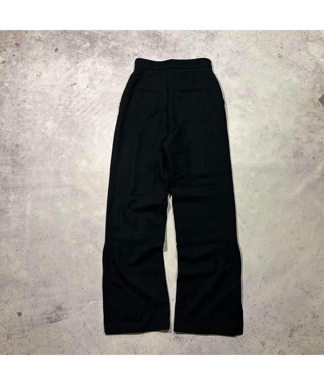 12 STOREEZ Черные шерстяные брюки широкие, фото 4