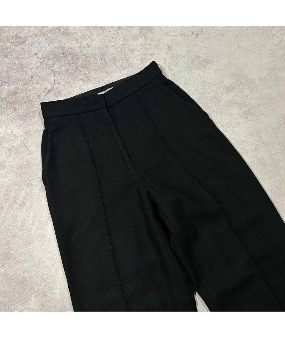 12 STOREEZ Черные шерстяные брюки широкие, фото 3