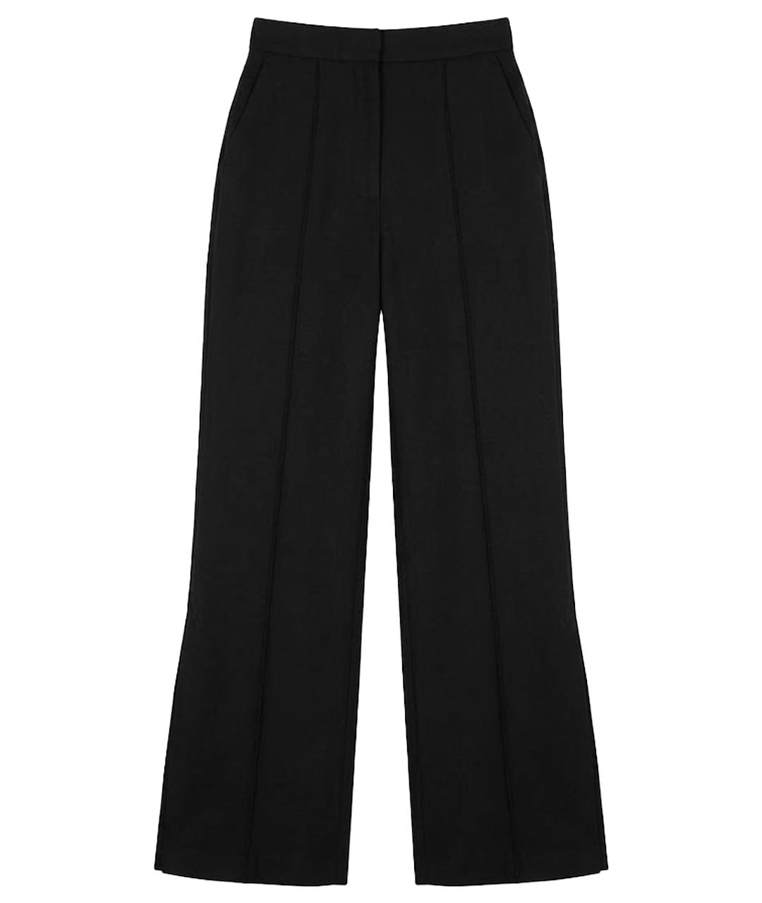 12 STOREEZ Черные шерстяные брюки широкие, фото 1
