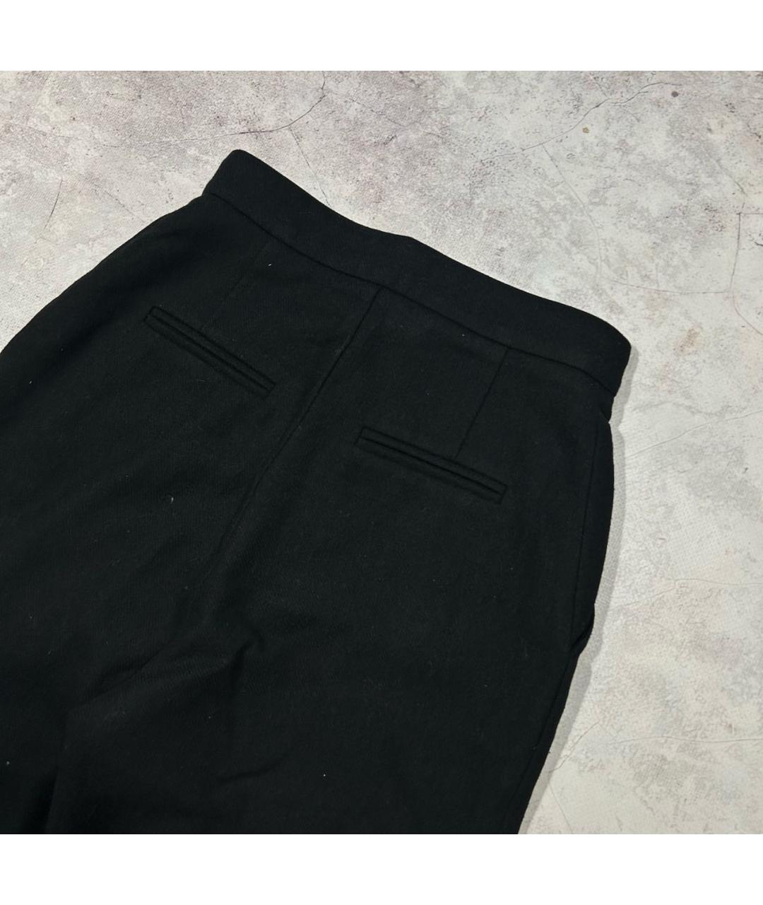 12 STOREEZ Черные шерстяные брюки широкие, фото 5