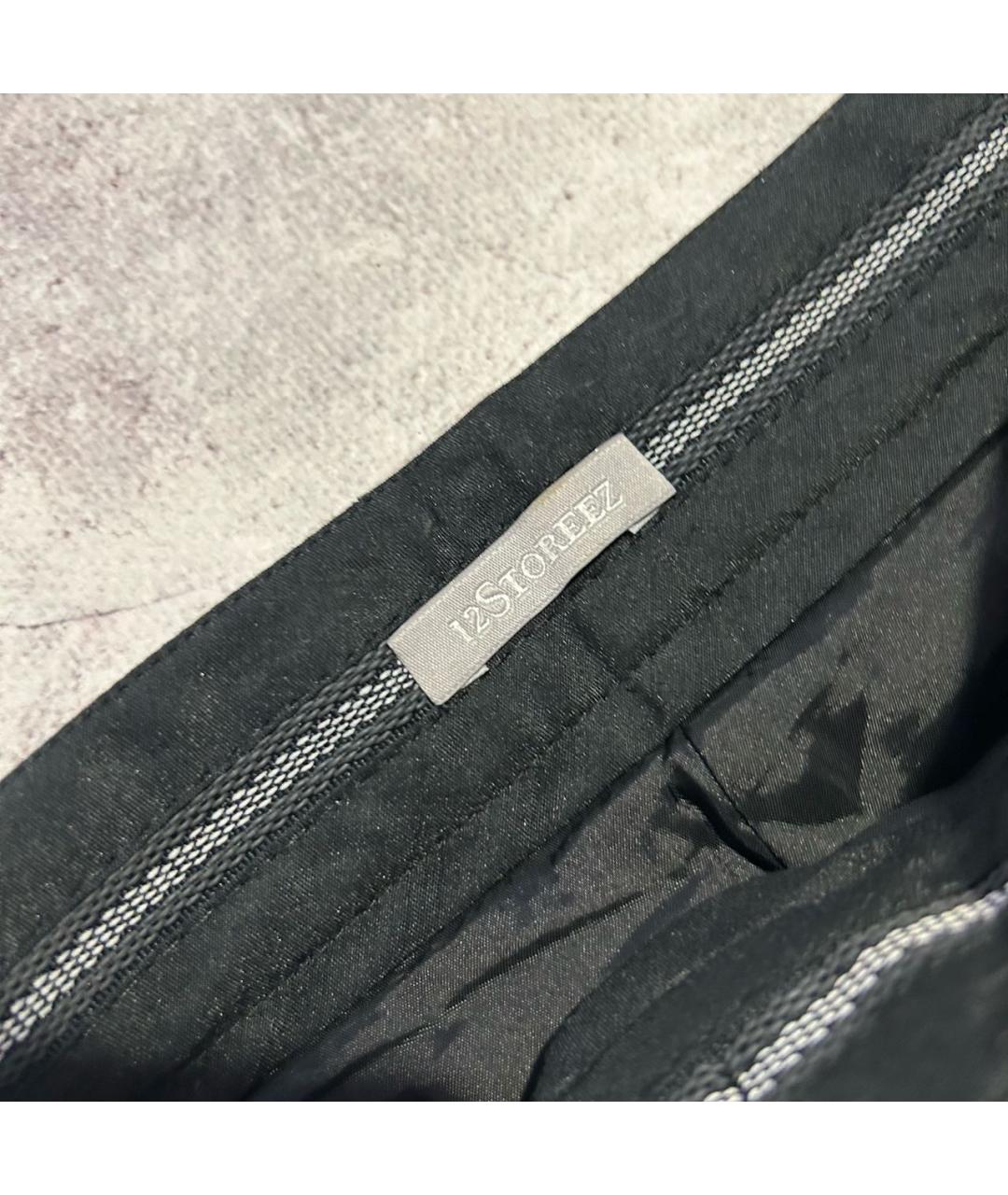 12 STOREEZ Черные шерстяные брюки широкие, фото 7