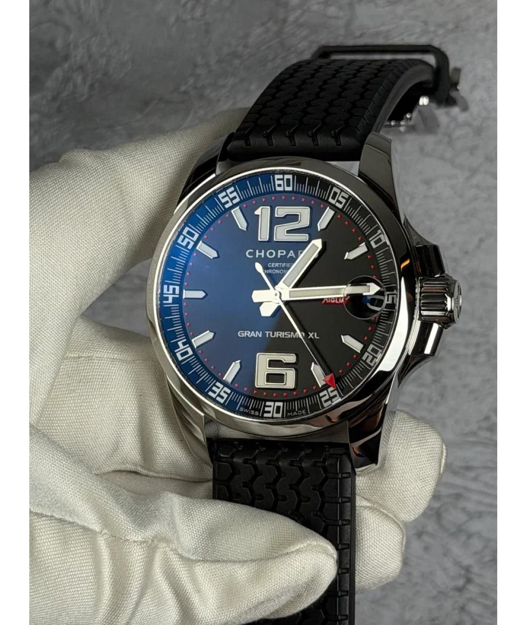 CHOPARD Черные металлические часы, фото 3