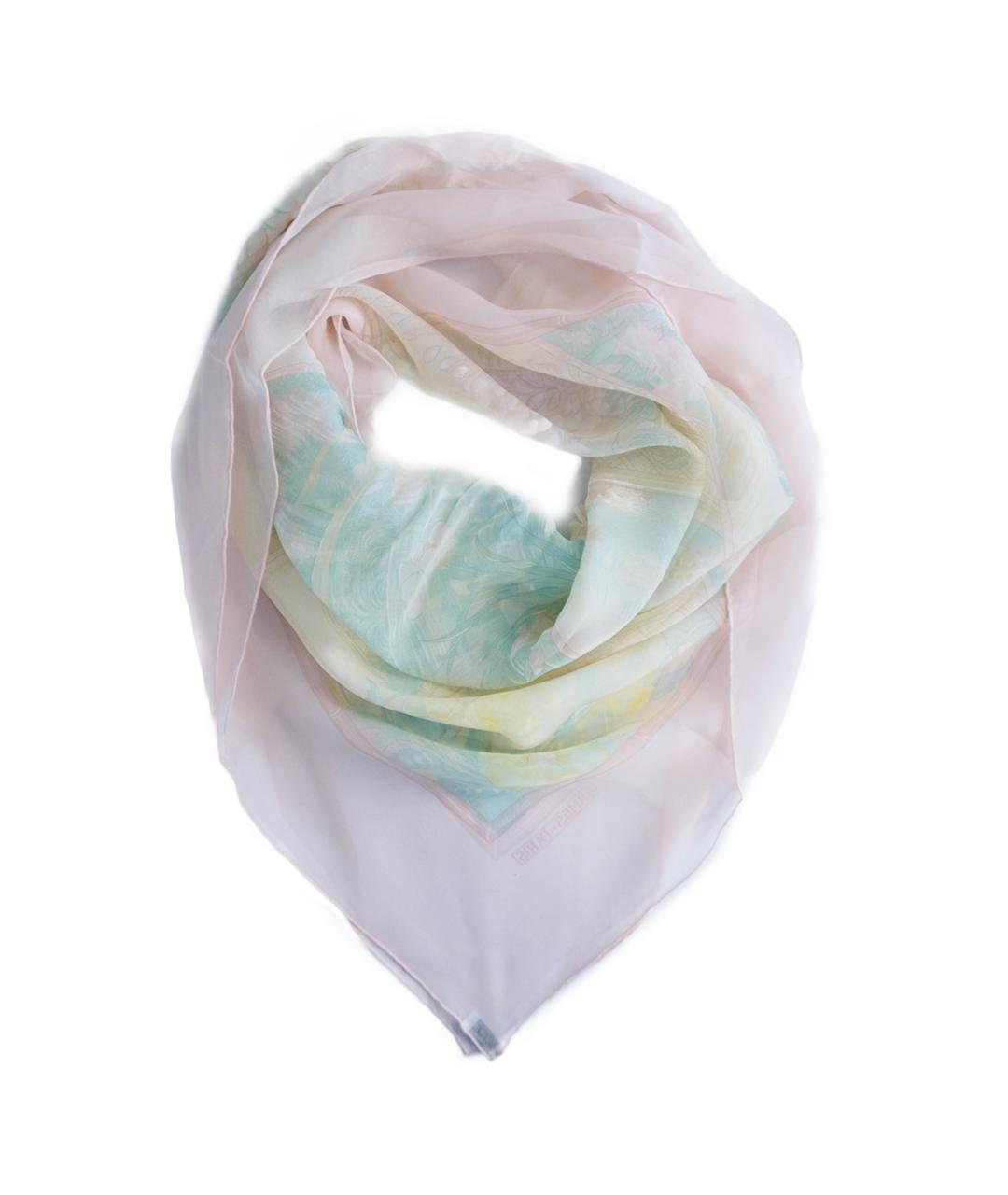 HERMES Розовый шелковый платок, фото 1