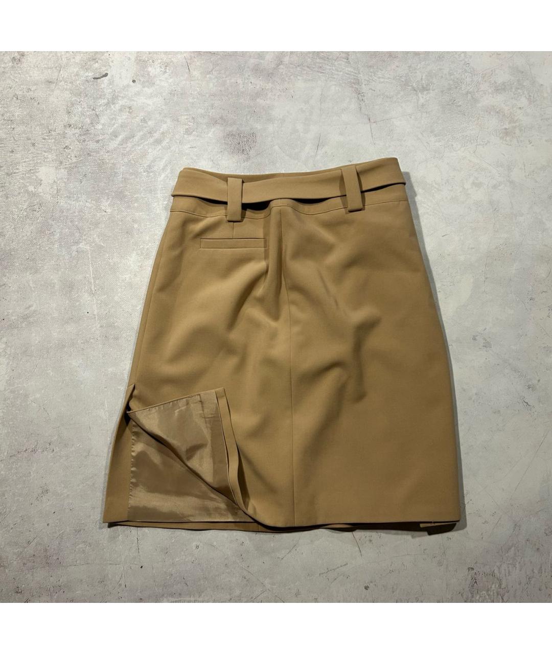 12 STOREEZ Бежевая полиэстеровая юбка миди, фото 4