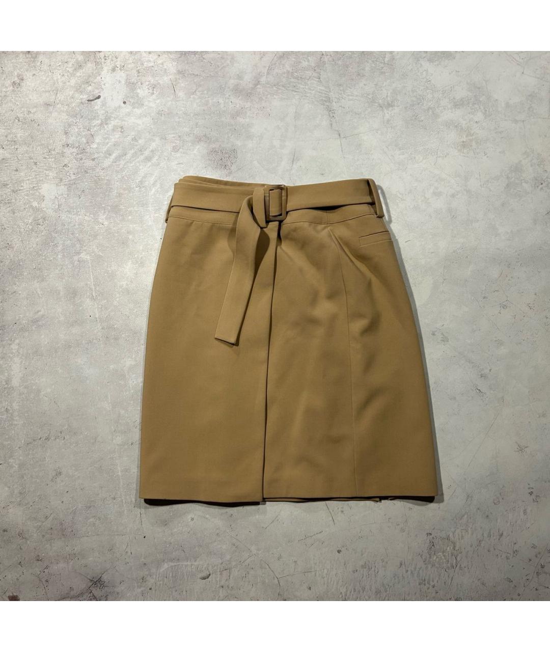 12 STOREEZ Бежевая полиэстеровая юбка миди, фото 7