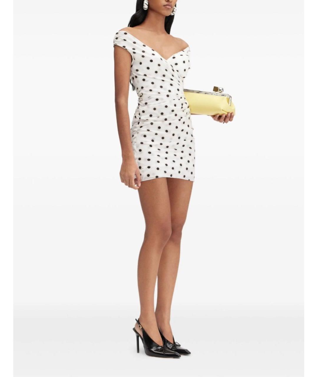 JACQUEMUS Белое полиэстеровое коктейльное платье, фото 3