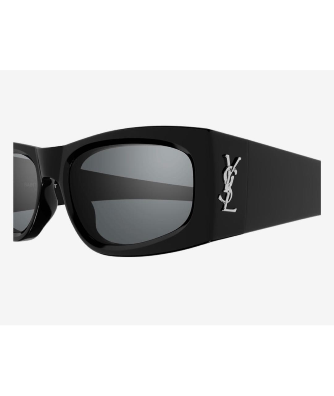 SAINT LAURENT Черные пластиковые солнцезащитные очки, фото 3